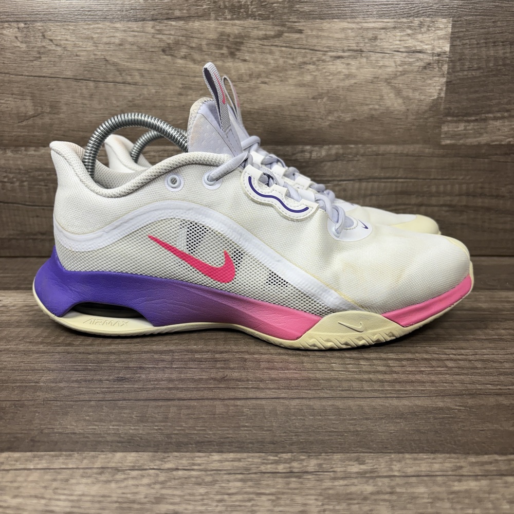 Nike Air Max Volley Tennis White Pink Purple Womens Size 8.5 CU4275-102 Sneakers